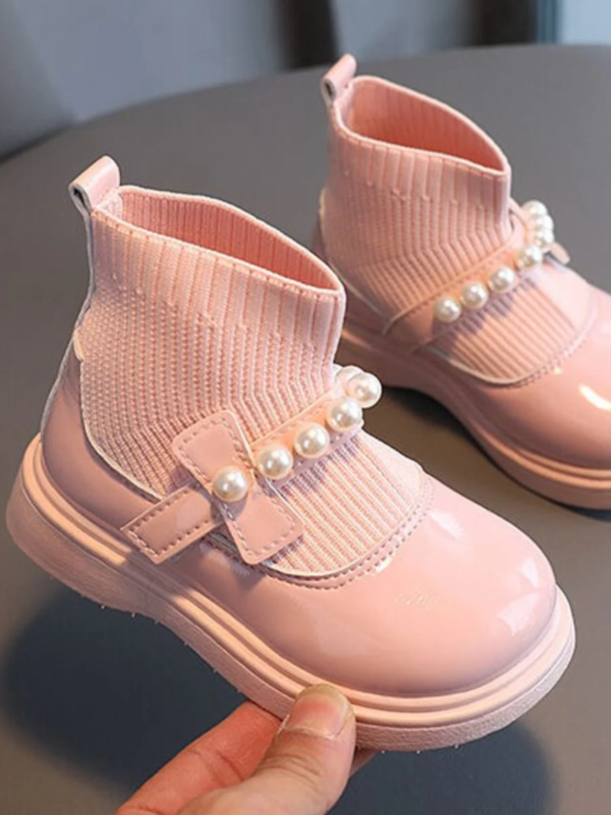 Too Fab Pearly Sock Boots By Liv and Mia - Image 2