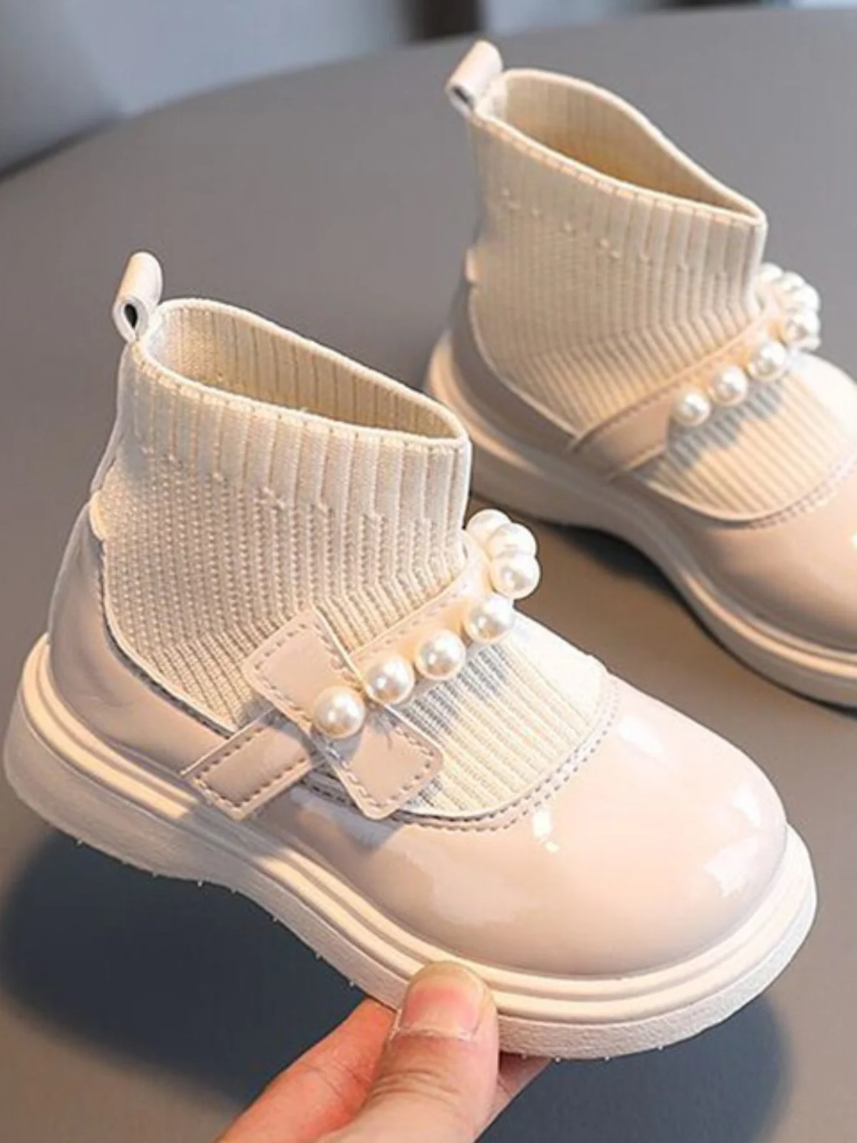Too Fab Pearly Sock Boots By Liv and Mia - Image 5