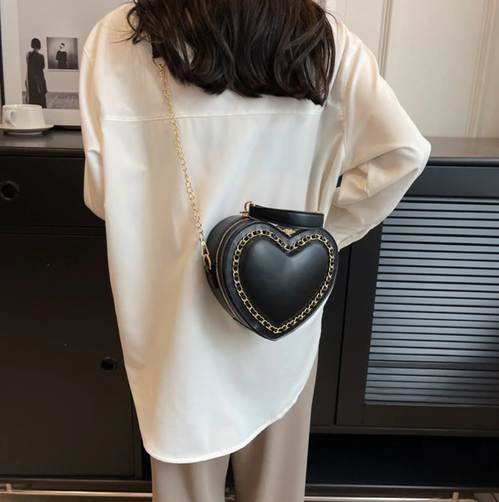 Loved So Dearly Heart-Shaped Crossbody Bag - Image 2