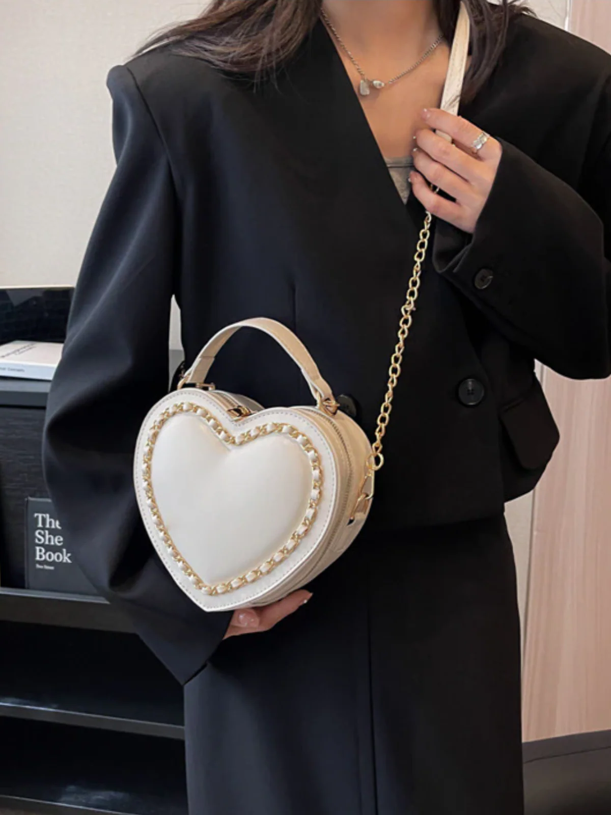Loved So Dearly Heart-Shaped Crossbody Bag - Image 6