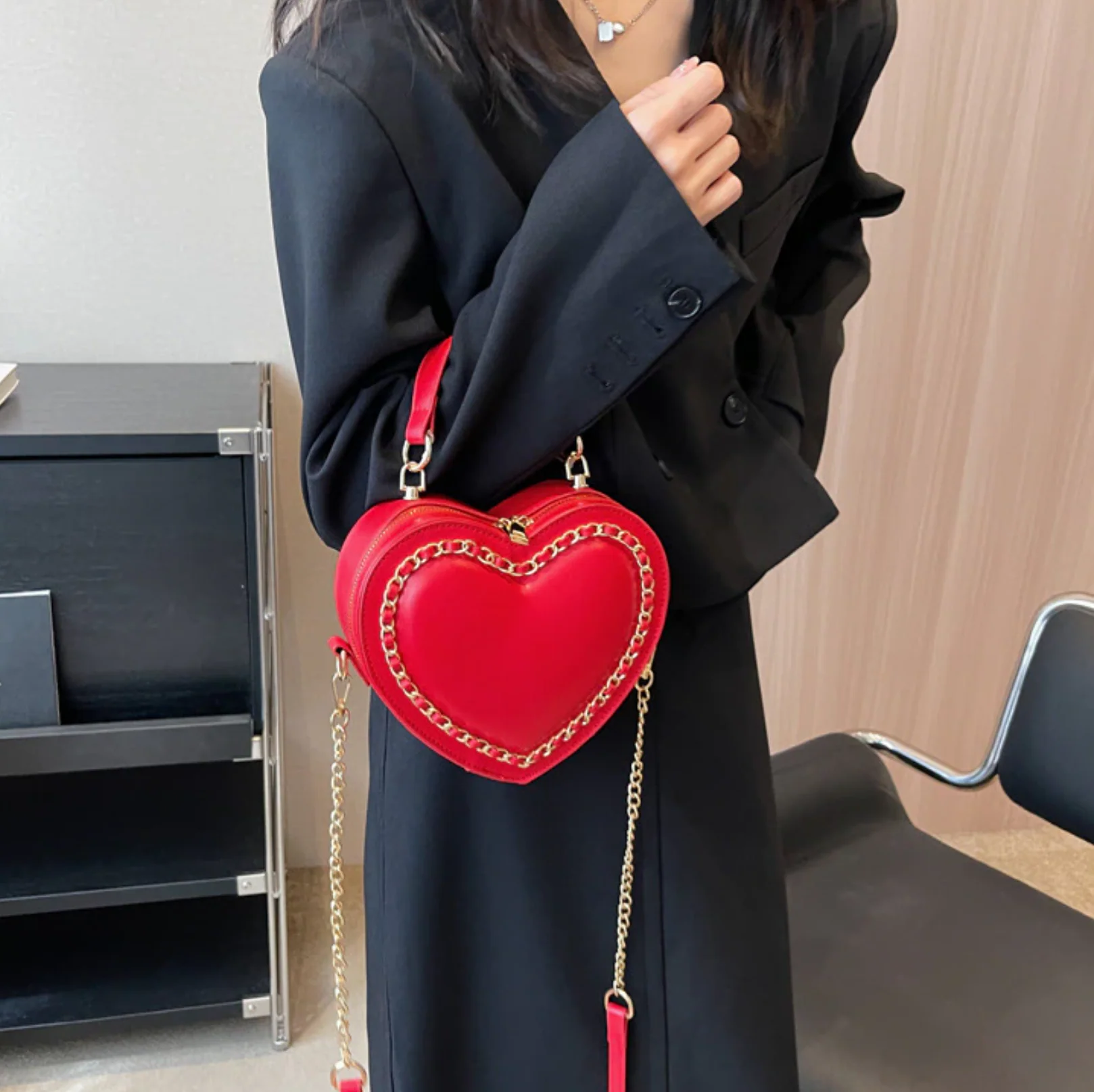 Loved So Dearly Heart-Shaped Crossbody Bag - Image 7