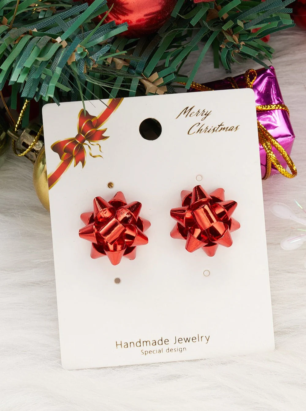 Present Topper Shimmer Stud Earrings - Image 3