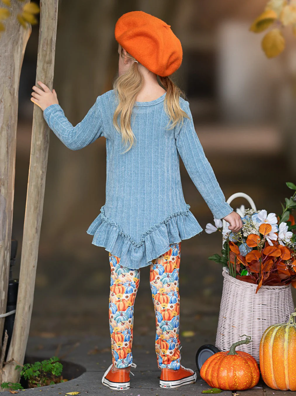 Pumpkin Patch Ruffle Tunic and Legging Set - Image 3