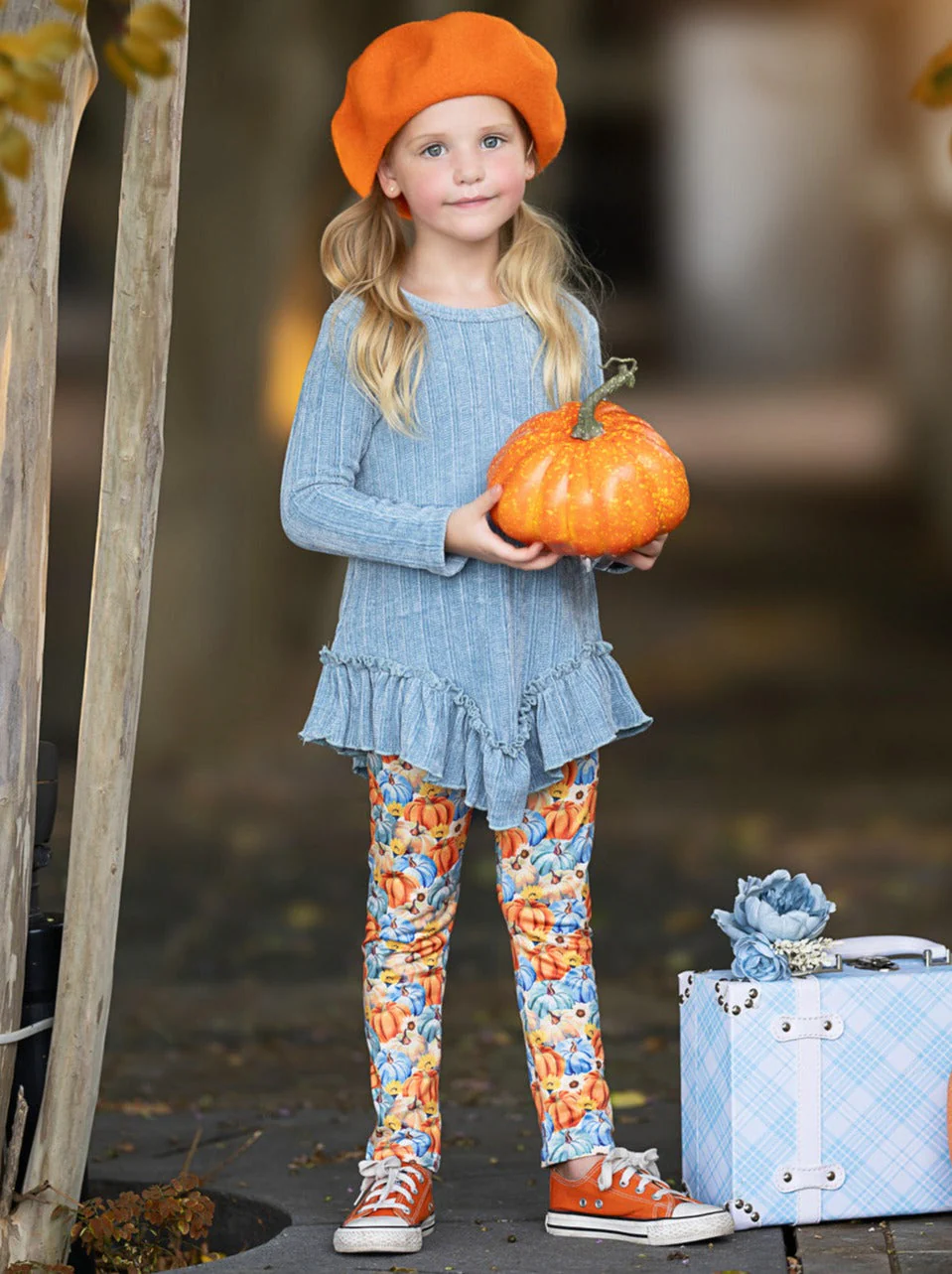 Pumpkin Patch Ruffle Tunic and Legging Set - Image 6