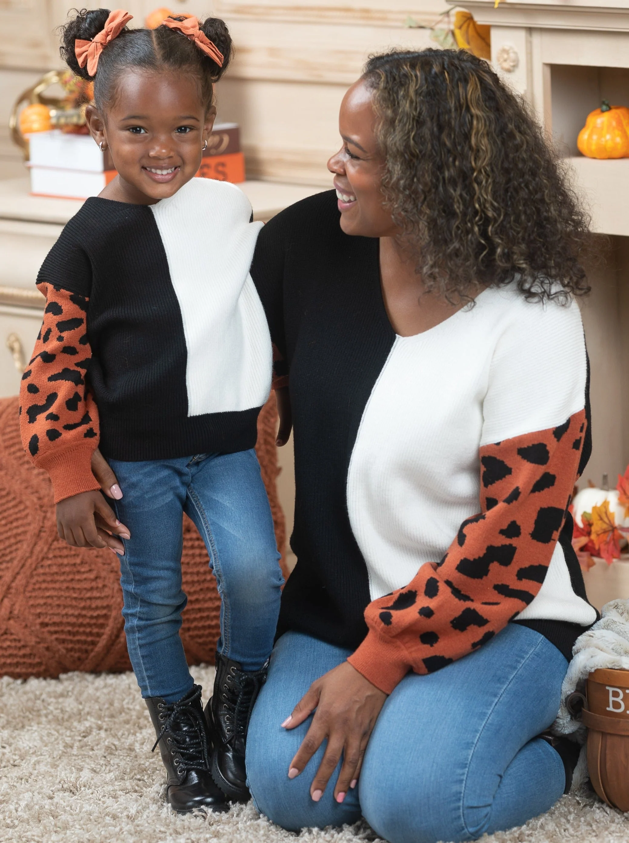 Mommy and Me Fierce Style Colorblock Sweater - Image 2