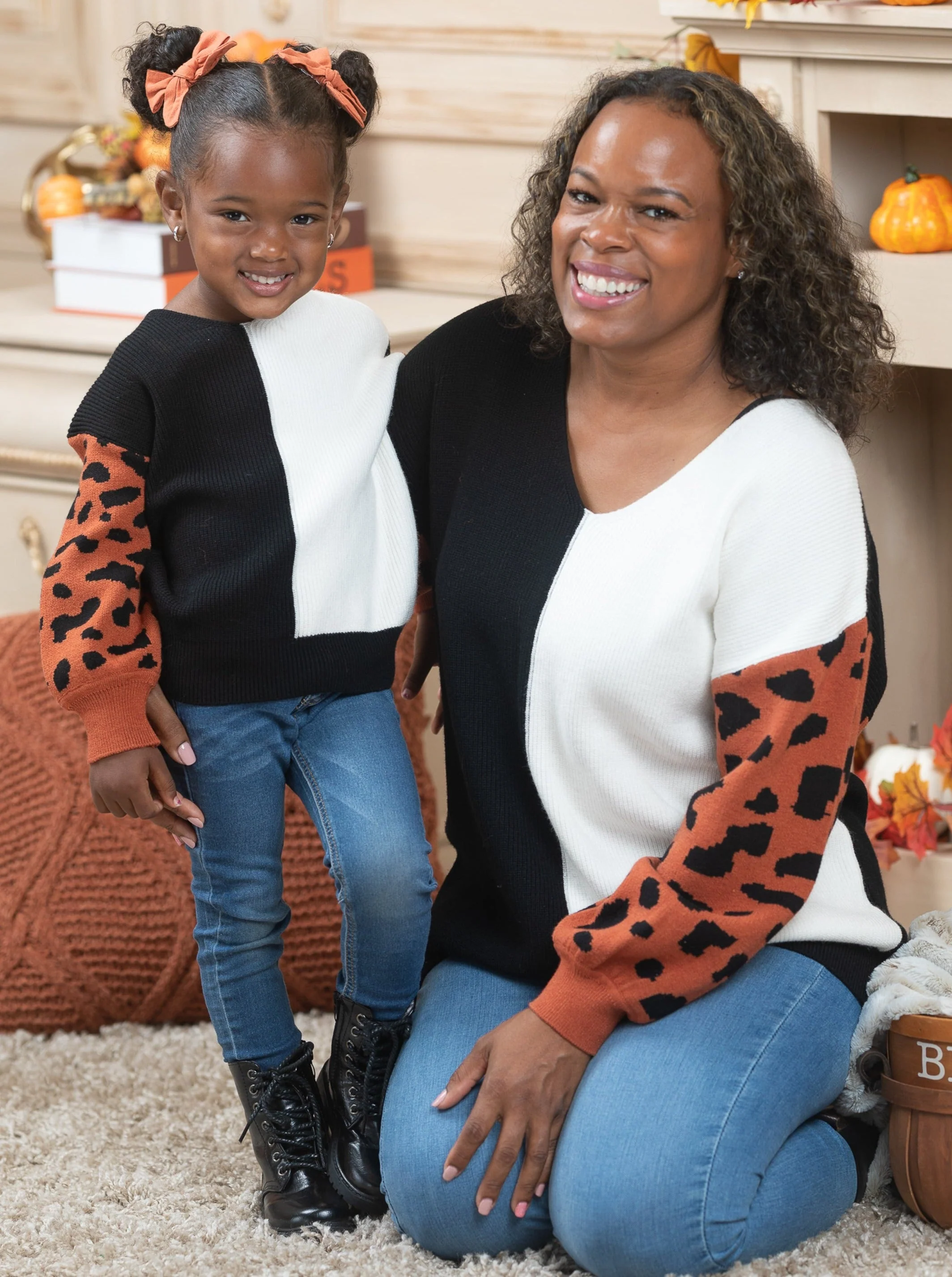 Mommy and Me Fierce Style Colorblock Sweater - Image 4