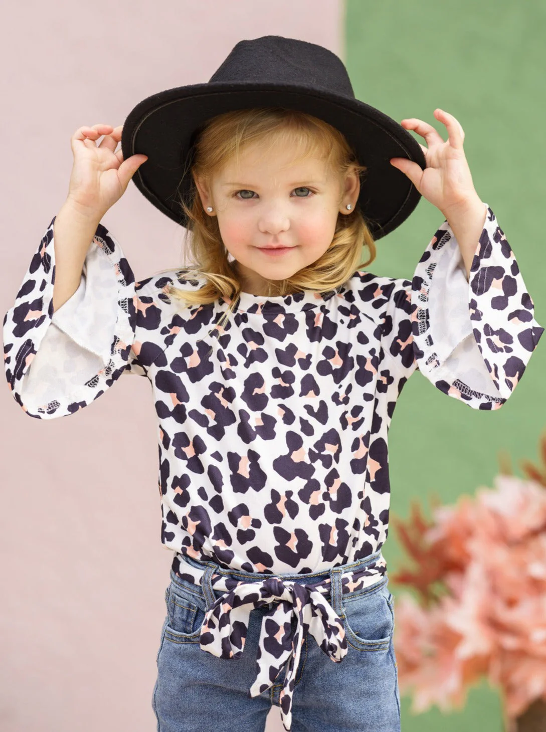 Fierce Leopard Top and Cuffed Jeans Set - Image 11
