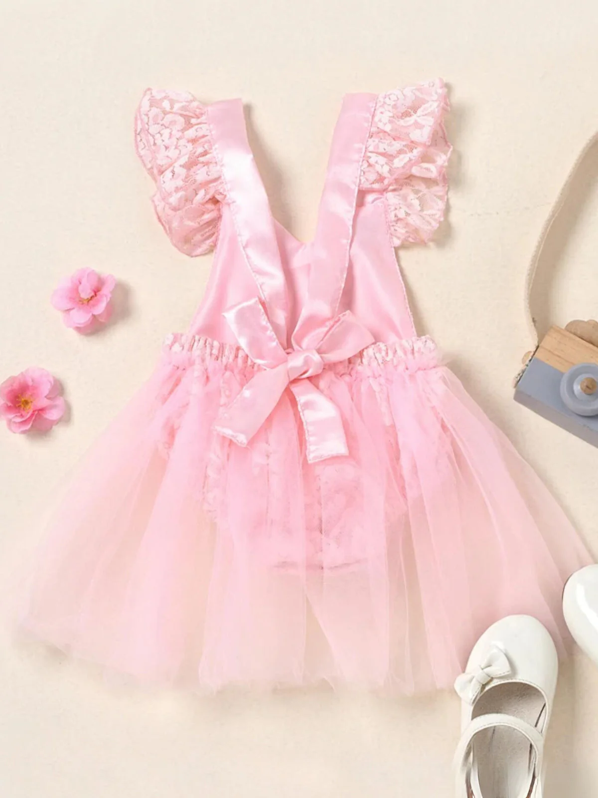 First Birthday Princess Ensemble: Lace Jumpsuit and Tutu Skirt Set - Image 3