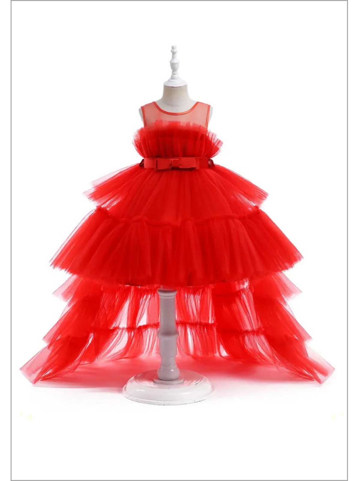 Flawless Frills Trailing Tulle Gown - Image 6