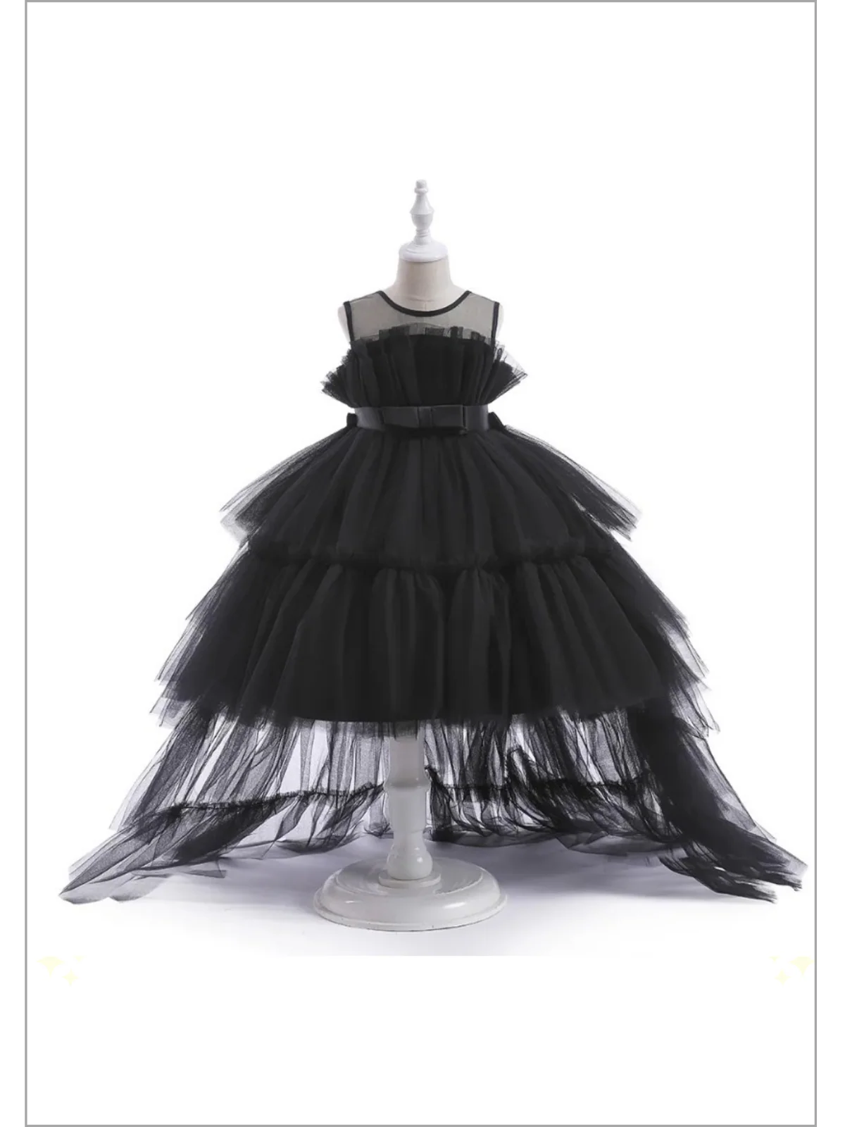 Flawless Frills Trailing Tulle Gown - Image 9