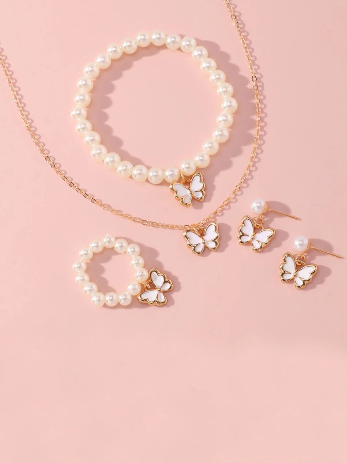 Flight Of Fancy Butterfly Pearl Jewelry Set - Image 2
