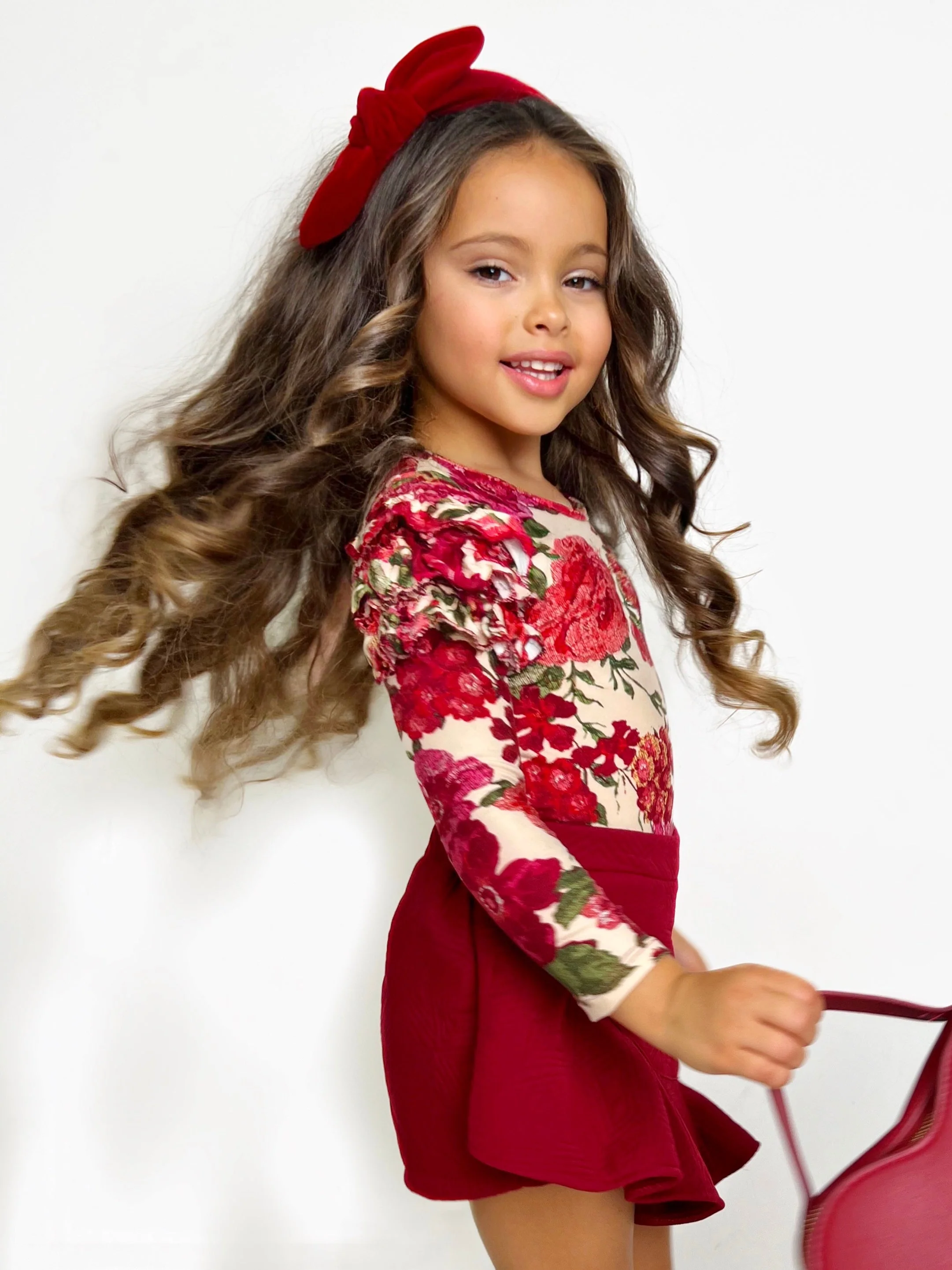 Totally Blooming Floral Top and Ruffle Skirt Set - Image 5