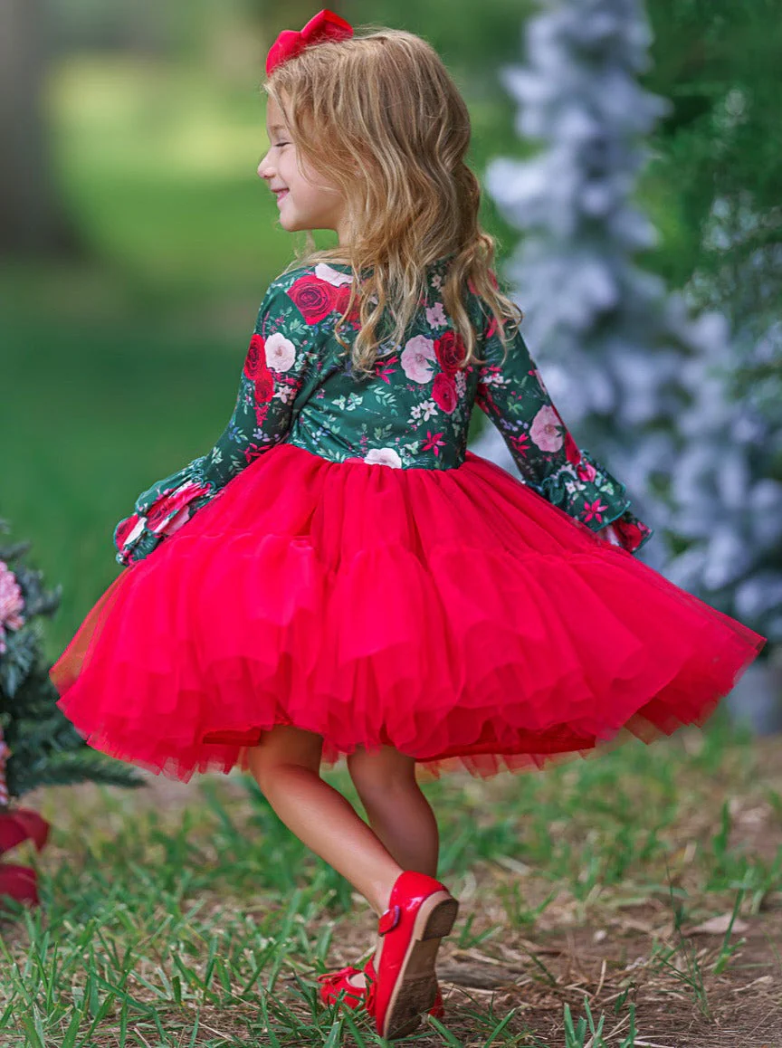 Florals For The Holidays Tutu Dress - Image 2