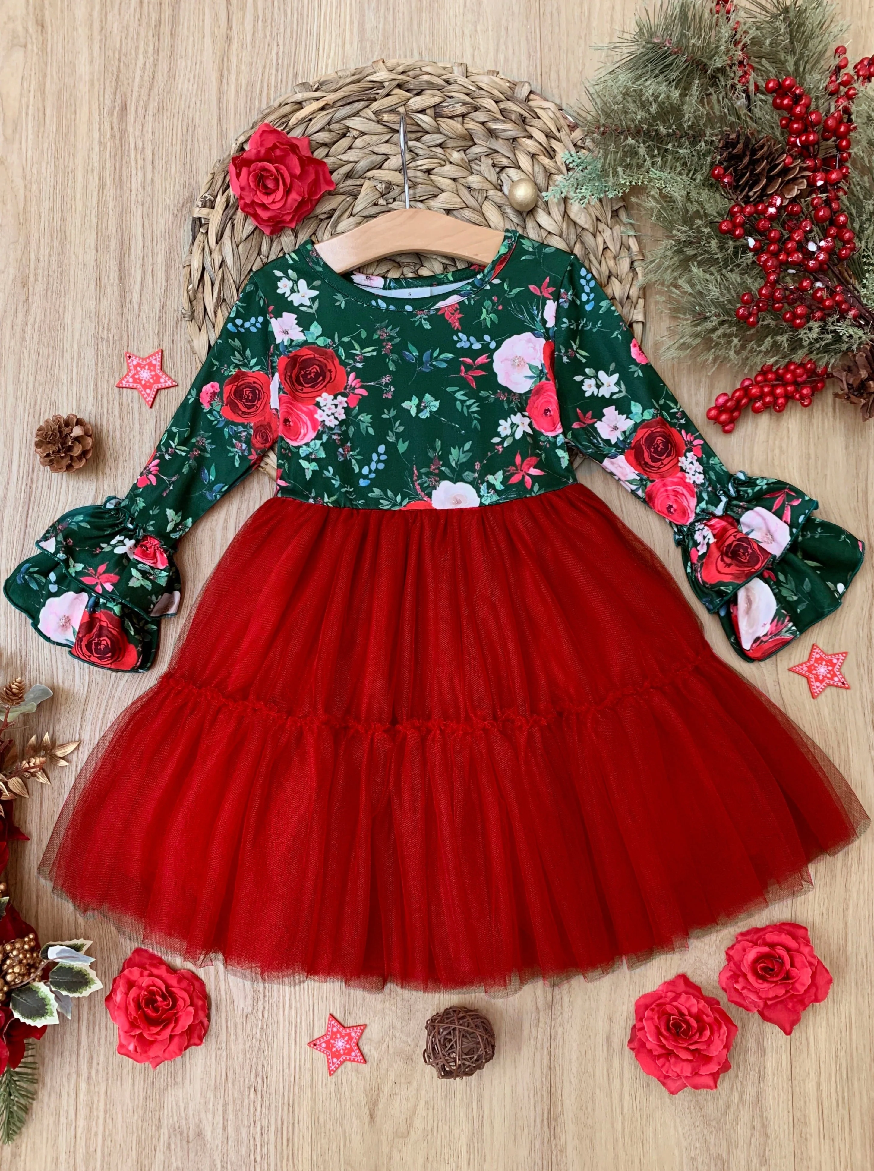 Florals For The Holidays Tutu Dress - Image 3