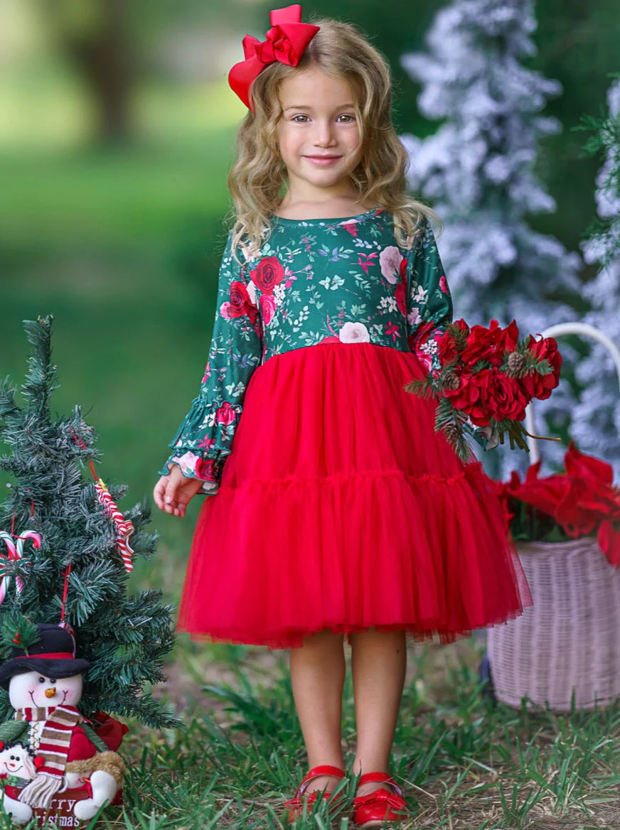 Florals For The Holidays Tutu Dress - Image 4