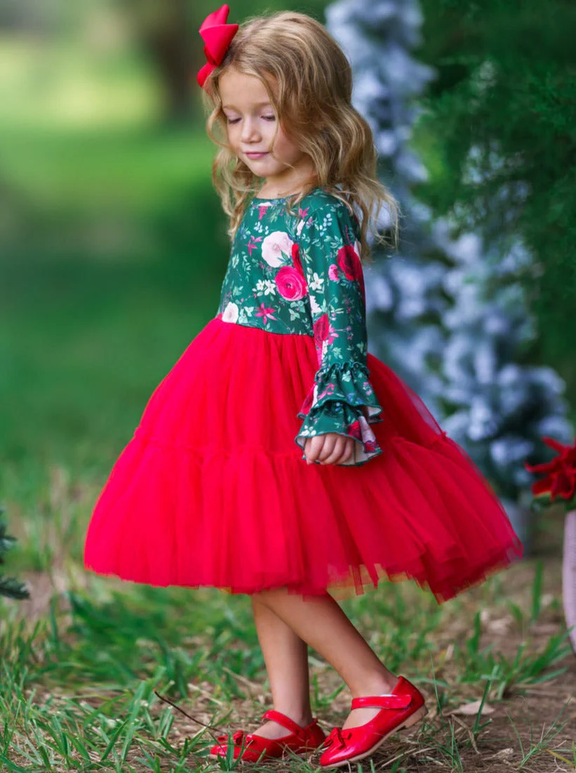 Florals For The Holidays Tutu Dress - Image 5