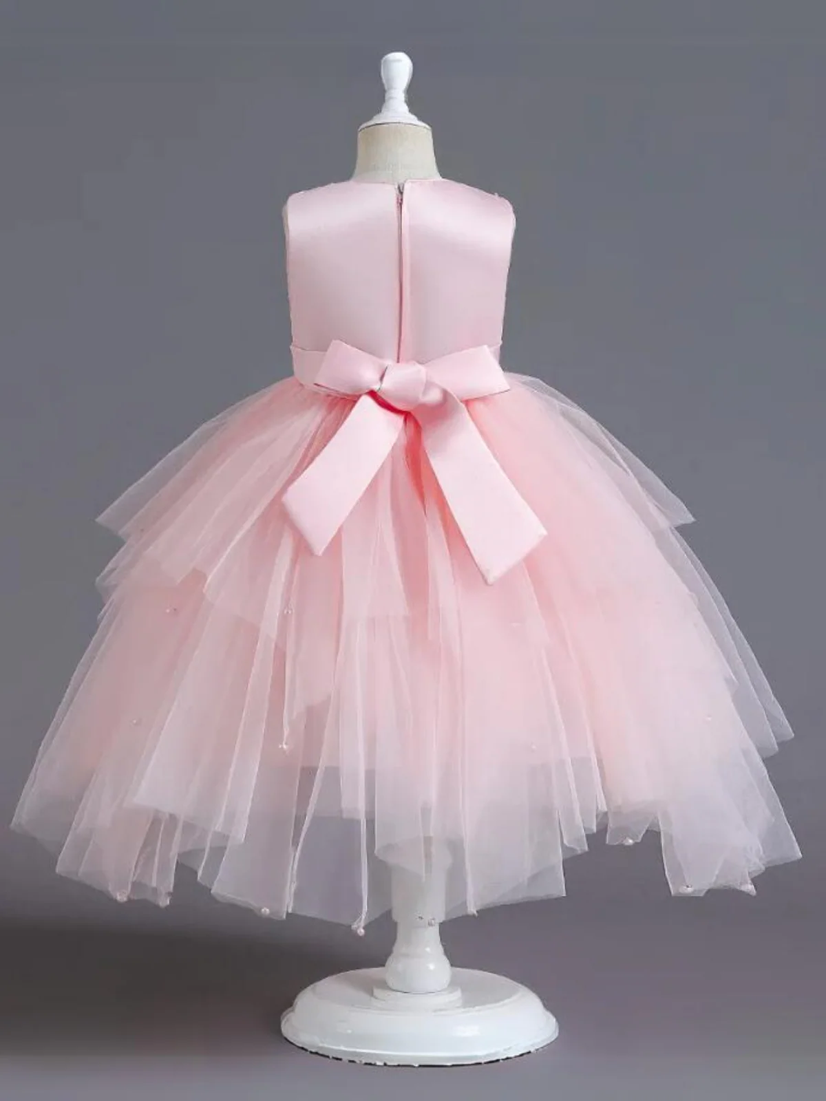 Sparkles and Twirls Pastel Pink Party Dress - Image 6