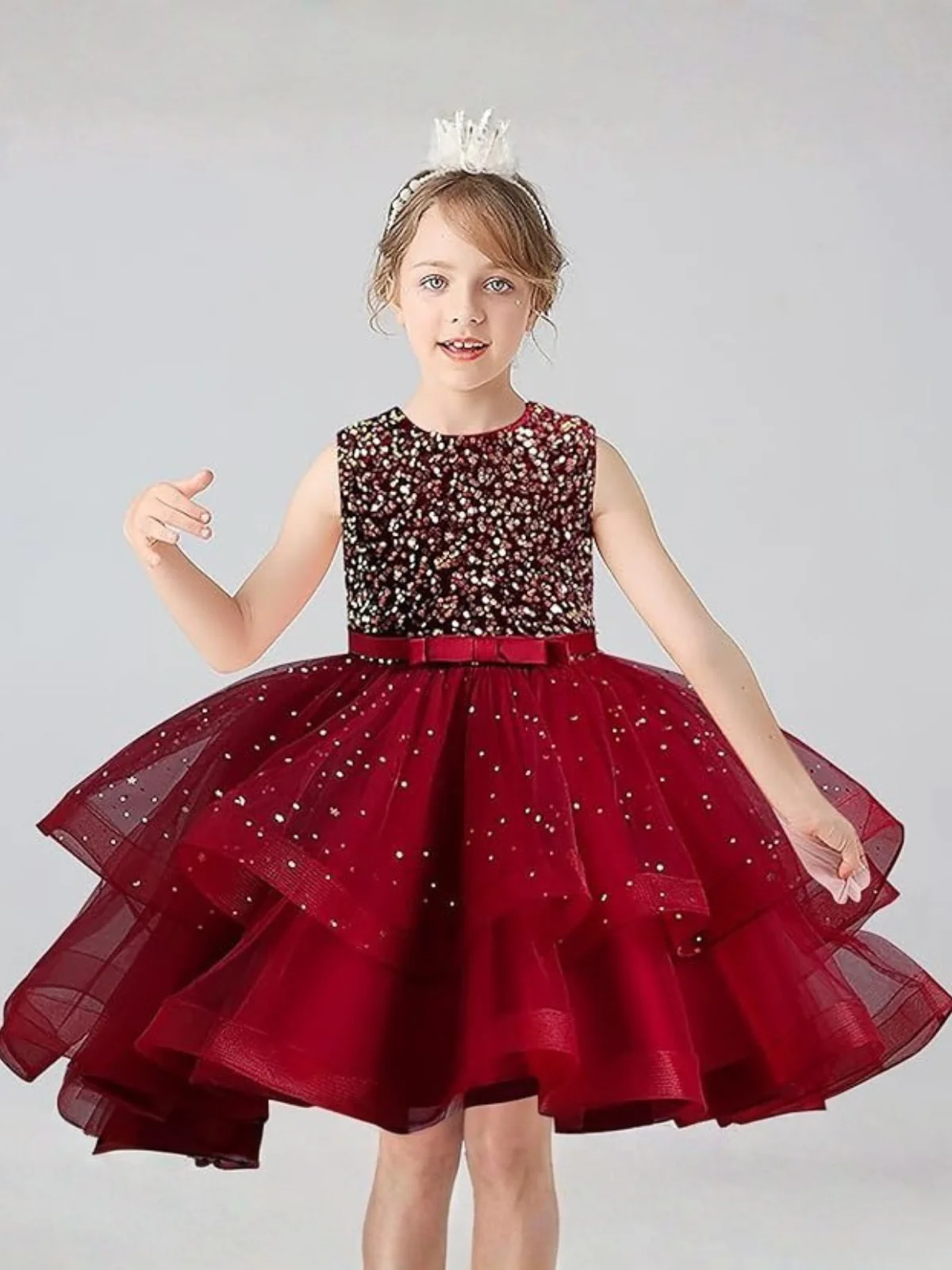Look At Me Sparkle Sequin Belted Dress - Image 3