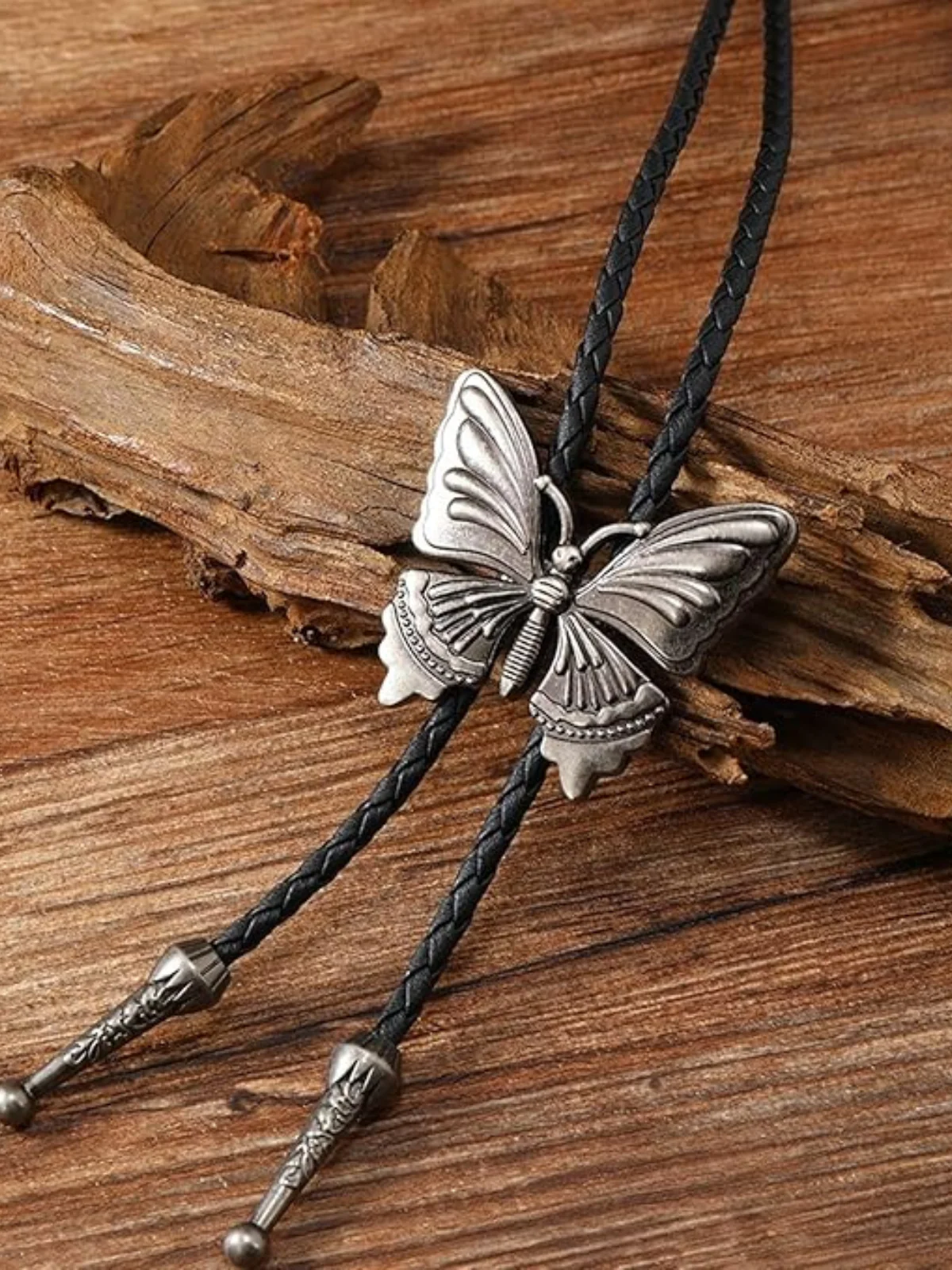 Cowgirl Fun Butterfly Bolo Necklace - Image 2