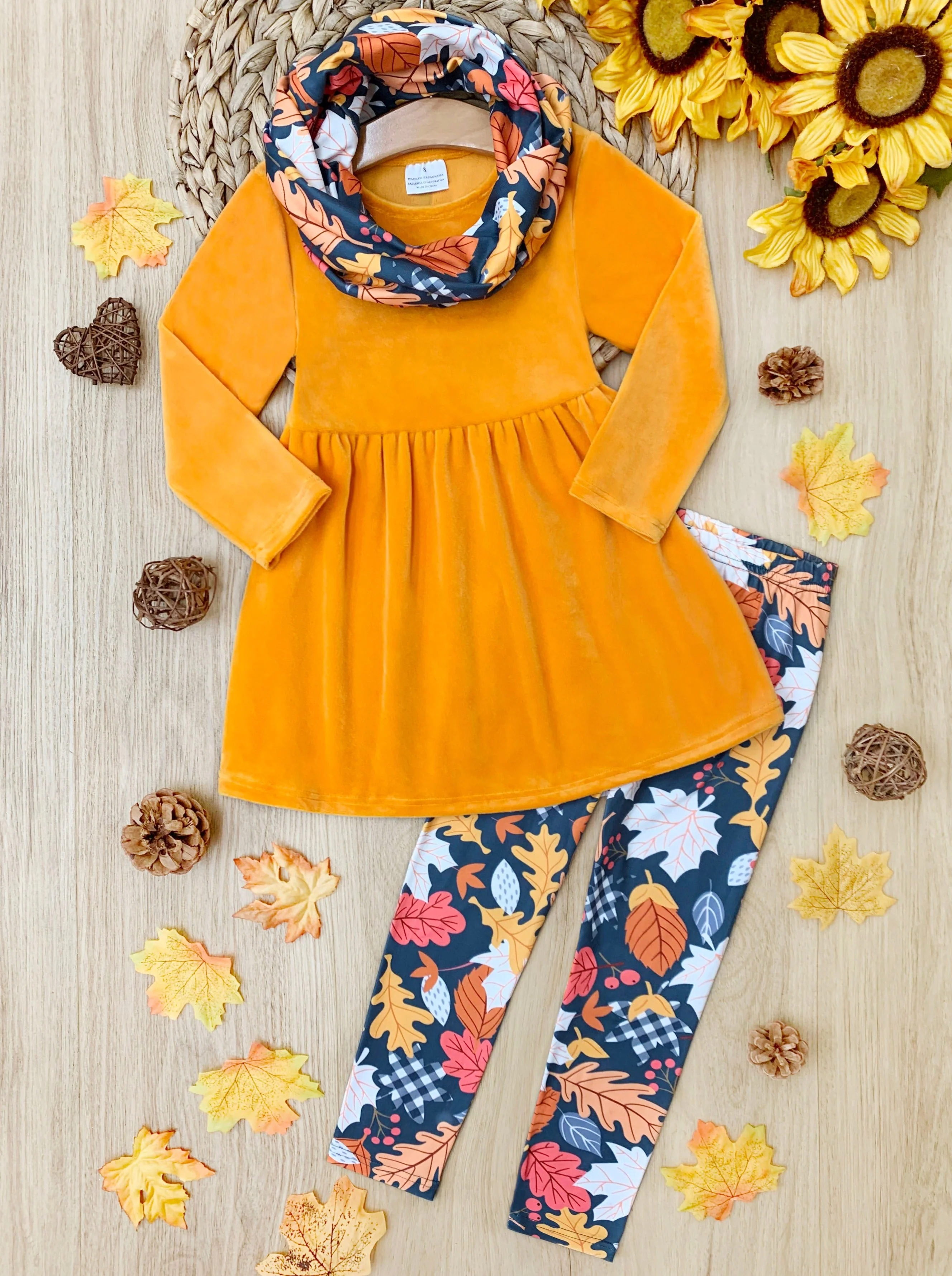 Foliage Fresh Tunic, Scarf and Legging Set - Image 3