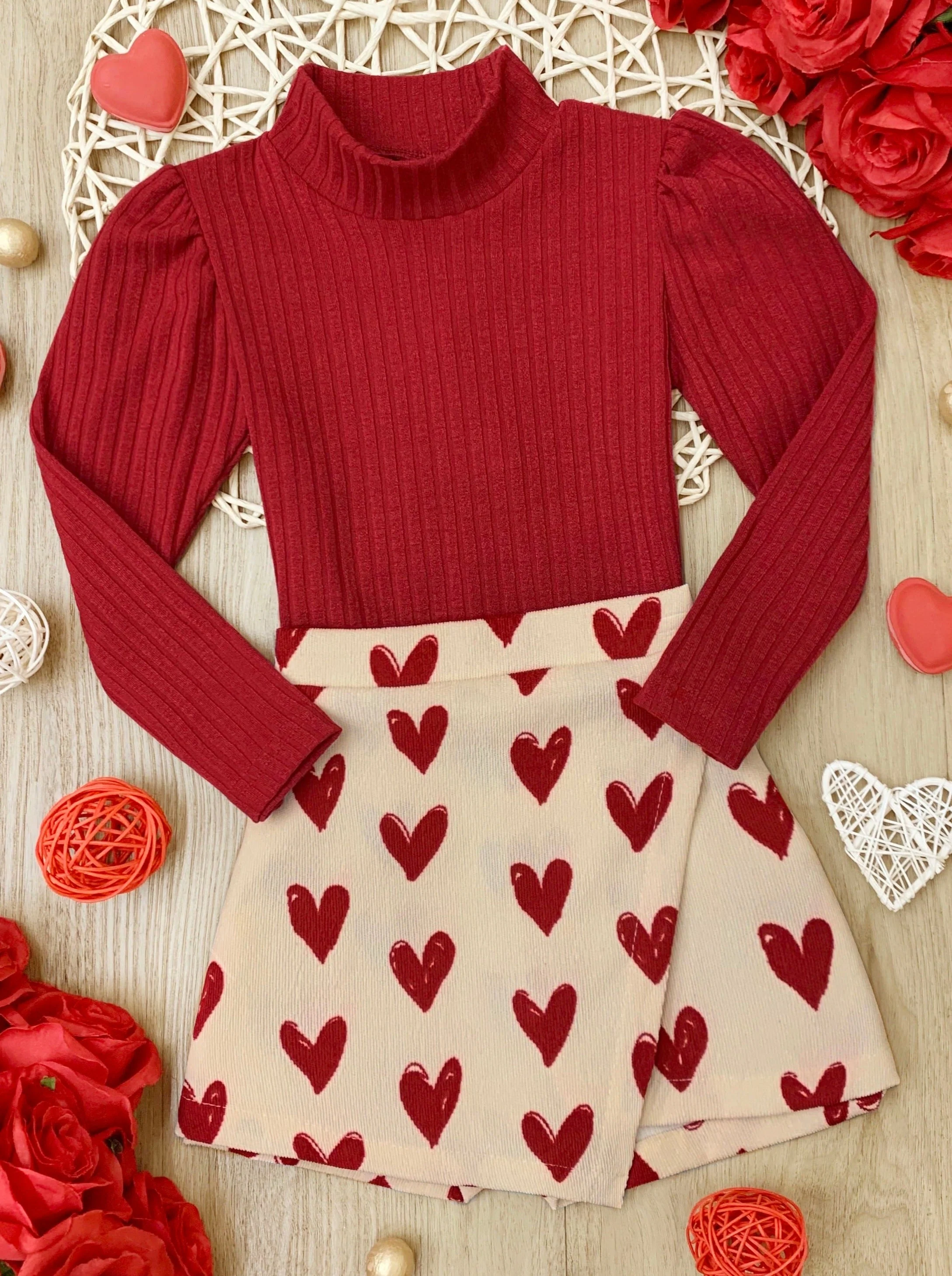Forever Love Valentine's Day Top & Skort Set - Image 3