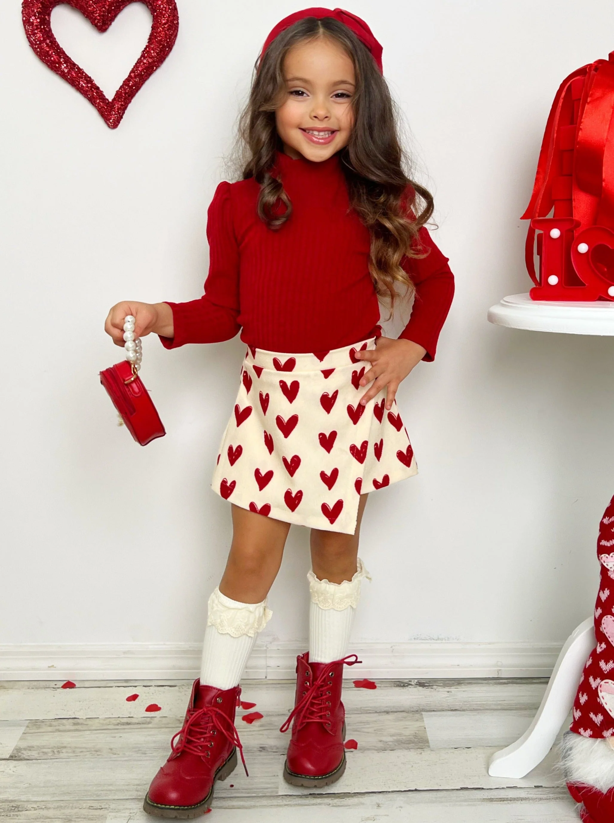 Forever Love Valentine's Day Top & Skort Set - Image 6