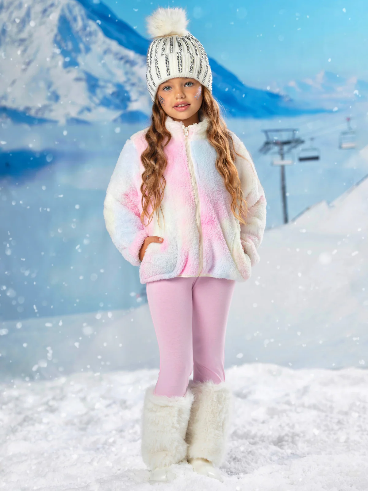 Frosted Unicorn Fleece Zip Jacket - Image 5
