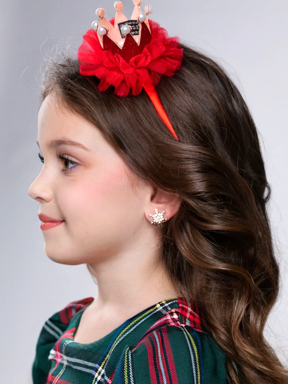 Frosted Sparkle Snowflake Stud Earrings - Image 2