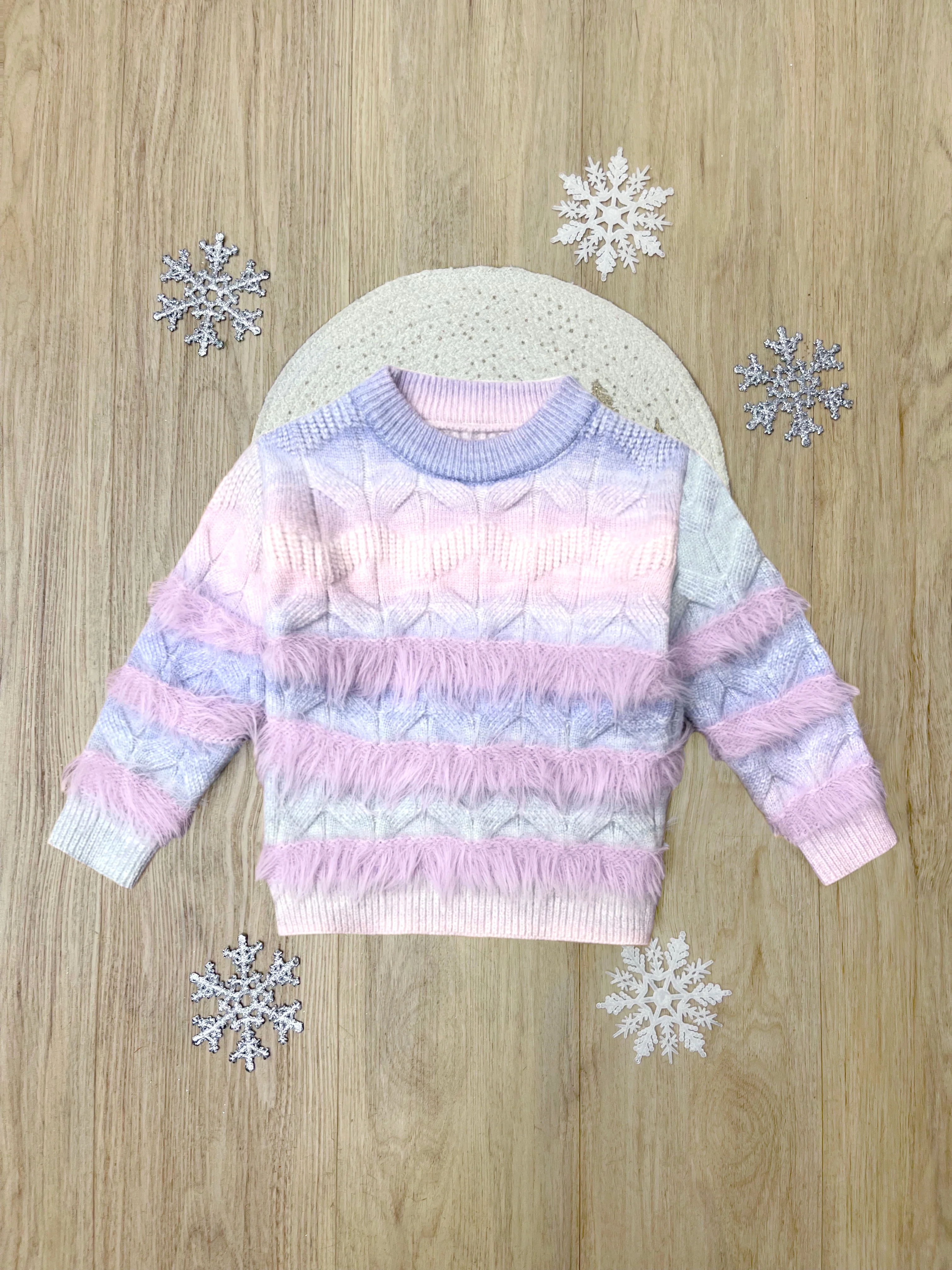 Frosted Whimsy Fuzzy Knit Sweater - Image 5