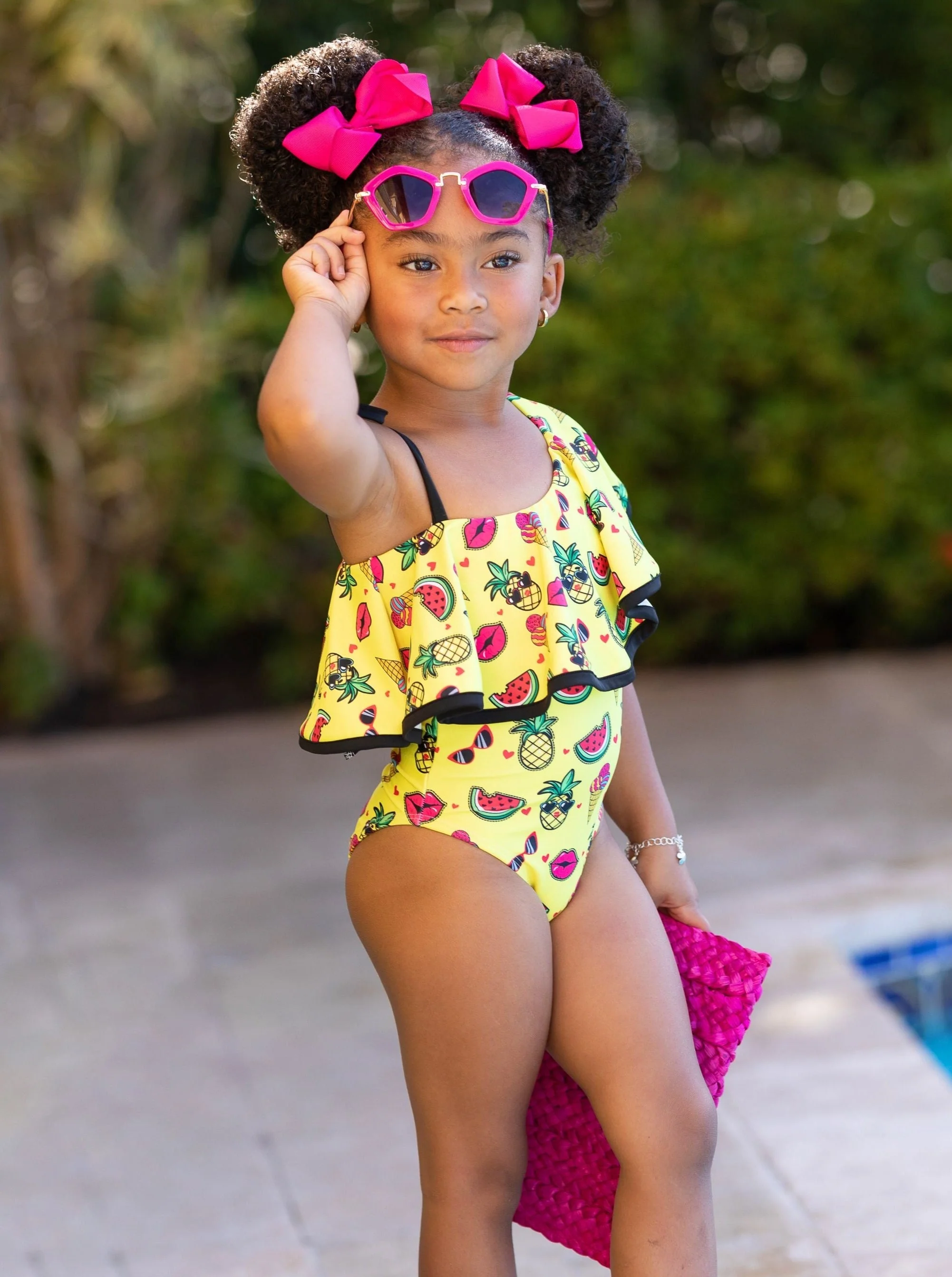 Fun In The Tropics One Shoulder One Piece Swimsuit - Image 3