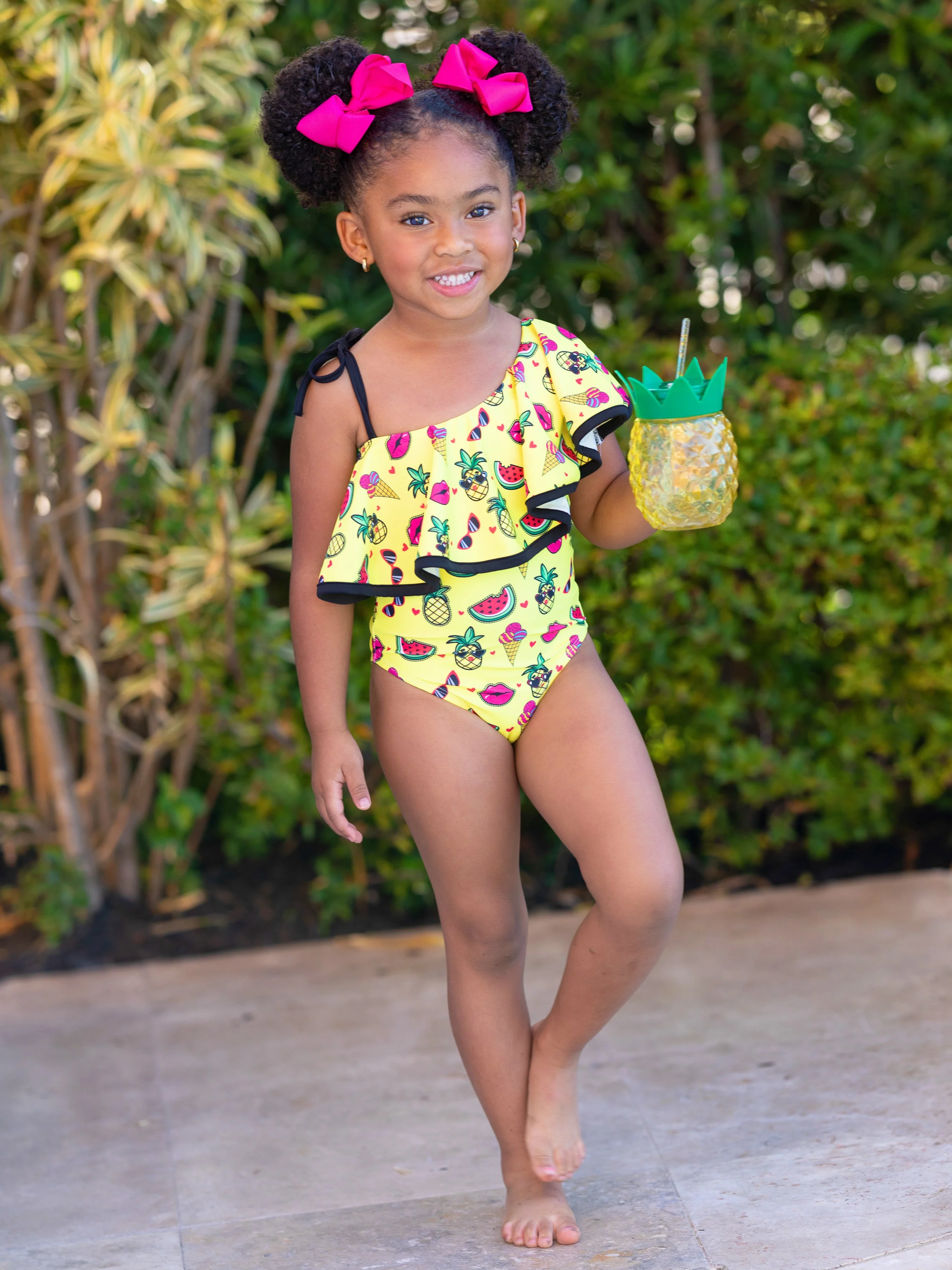 Fun In The Tropics One Shoulder One Piece Swimsuit - Image 5