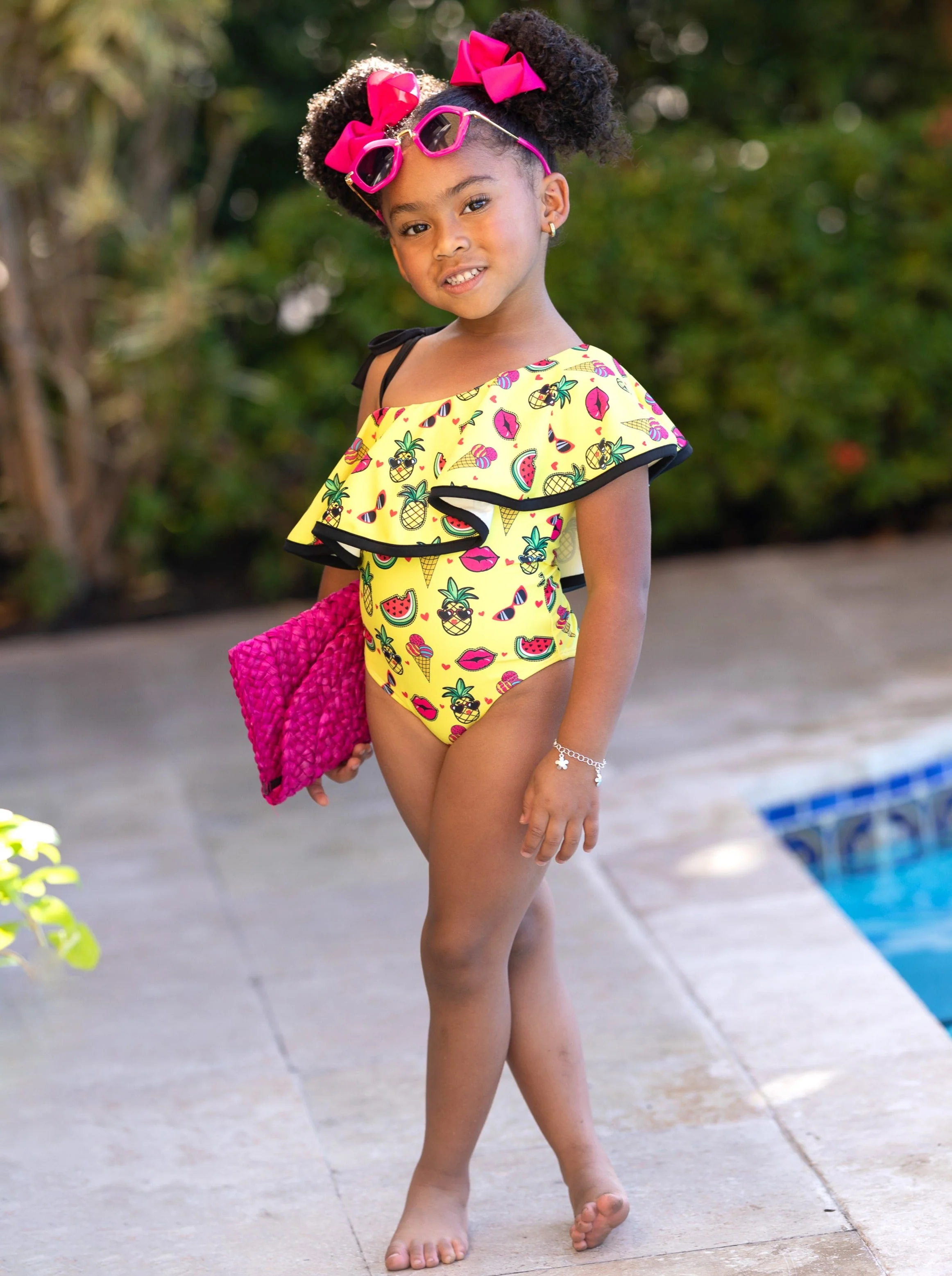 Fun In The Tropics One Shoulder One Piece Swimsuit - Image 6