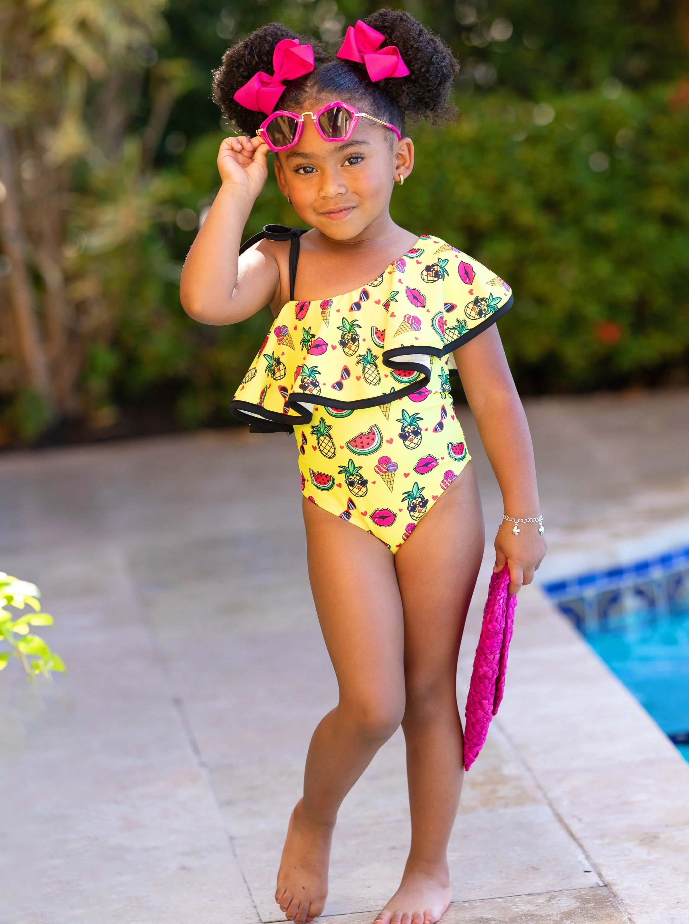 Fun In The Tropics One Shoulder One Piece Swimsuit - Image 7