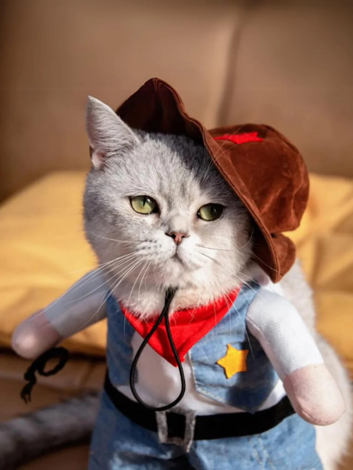 Dog Funny Cowboy Halloween Costume for Dogs and Cats - Image 2