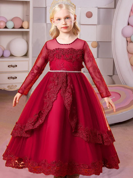 Gala Ready Sheer Shoulder Tiered Special Occasion Dress - Image 6