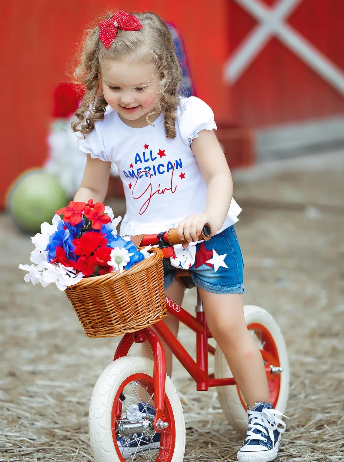 All American Girl Star Denim Short Set - Image 3