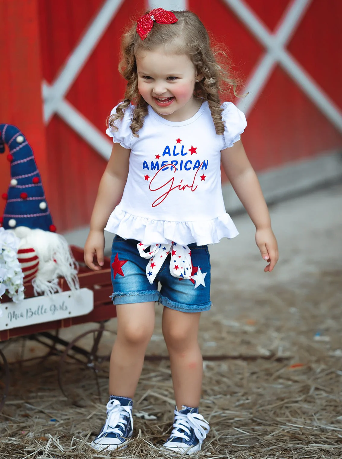 All American Girl Star Denim Short Set - Image 5