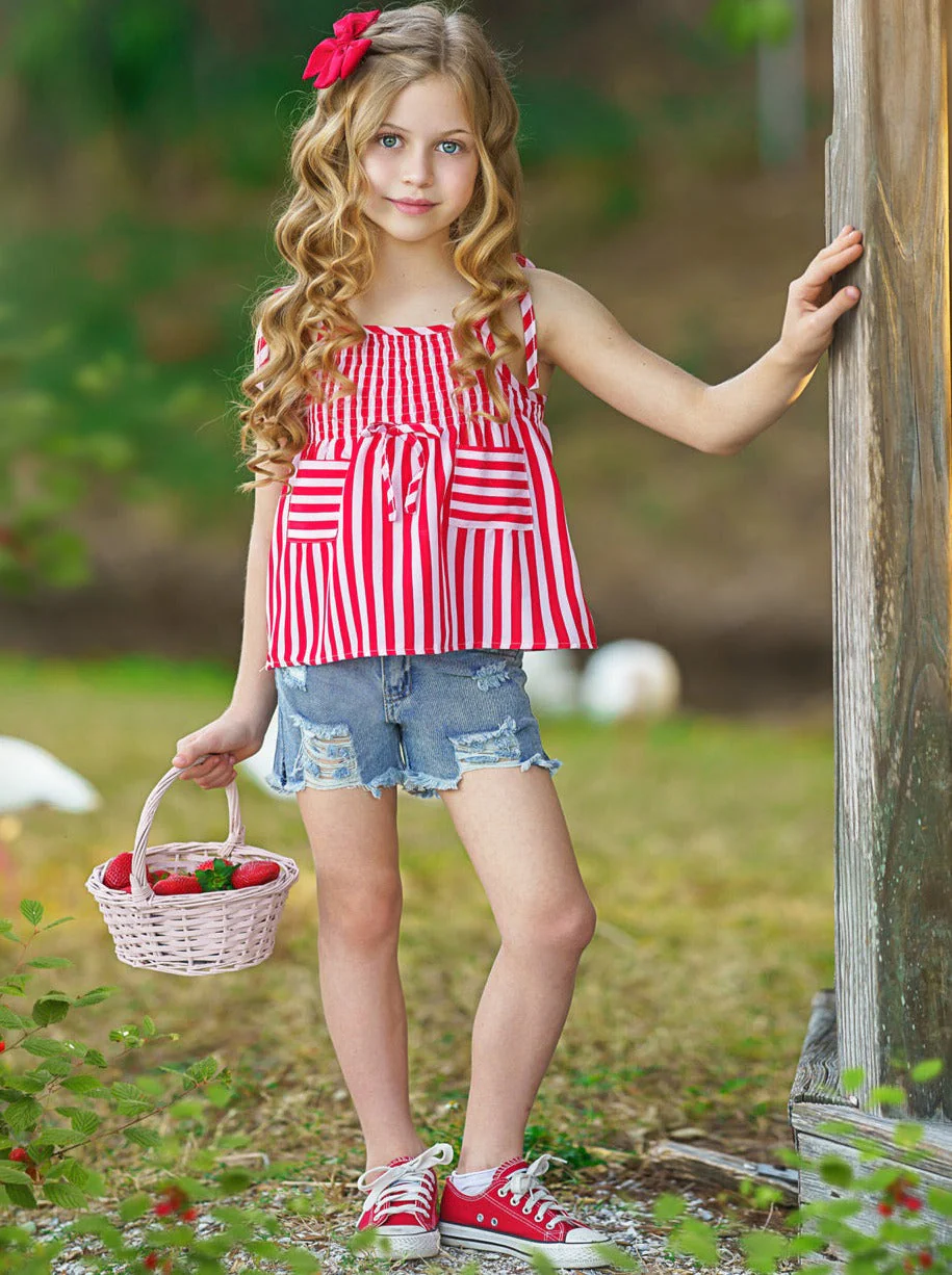Always Look Cute Denim Short Set - Image 3