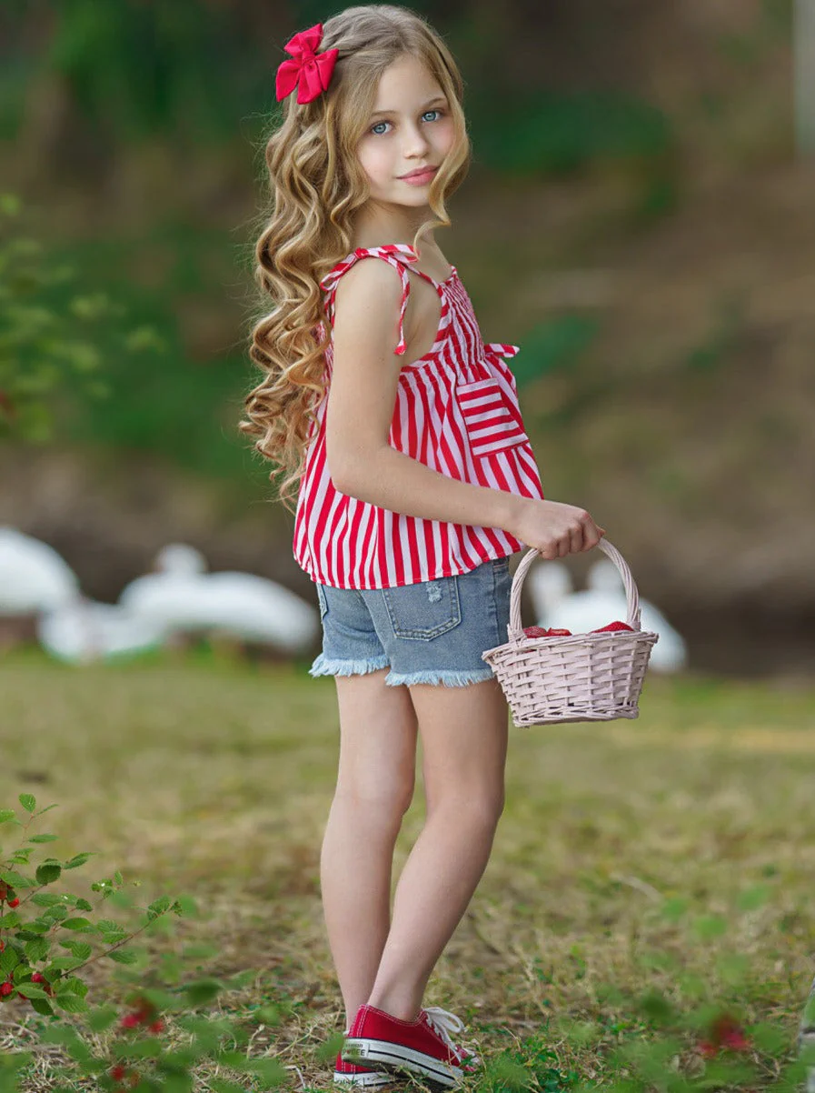 Always Look Cute Denim Short Set - Image 4