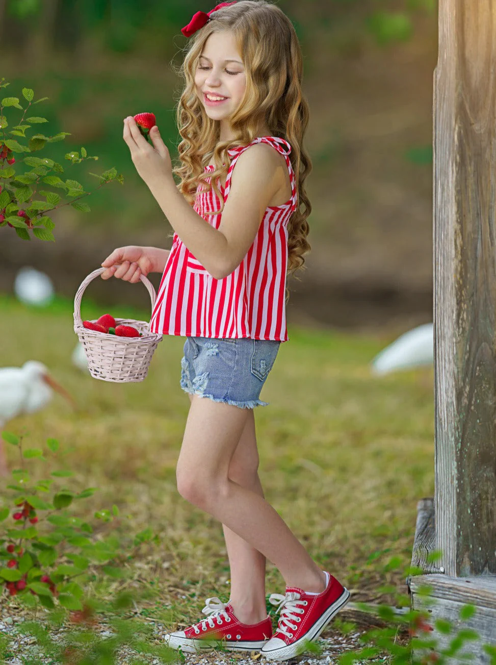 Always Look Cute Denim Short Set - Image 6