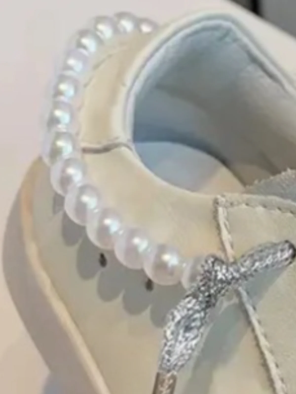 Metallic Pearl Sneakers by Liv and Mia - Image 3