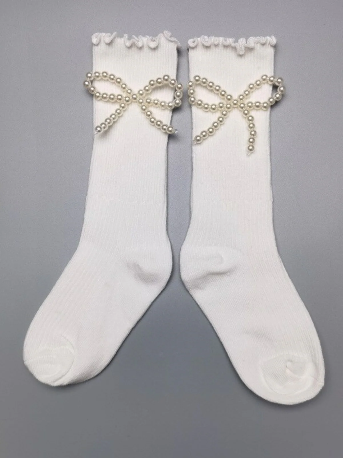 Pearly Princess Lettuce Edge Socks - Image 2