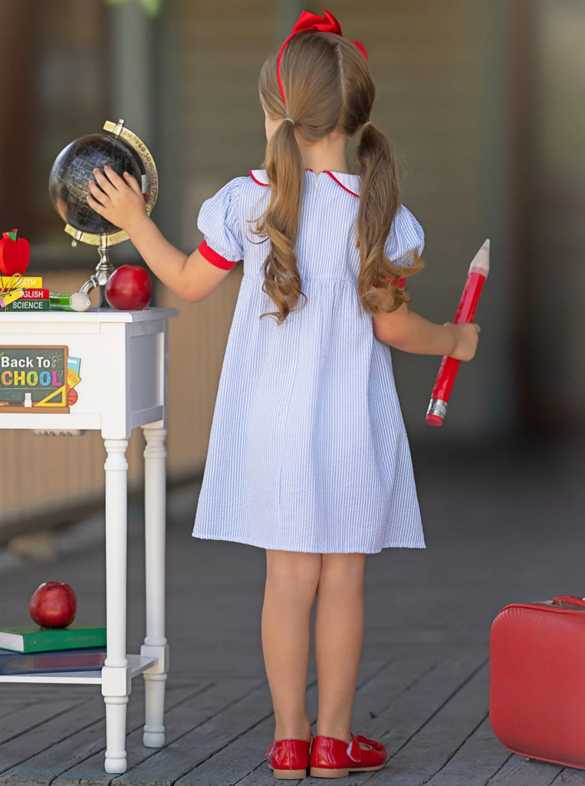 Ruffled Apple Striped Dress - Image 3