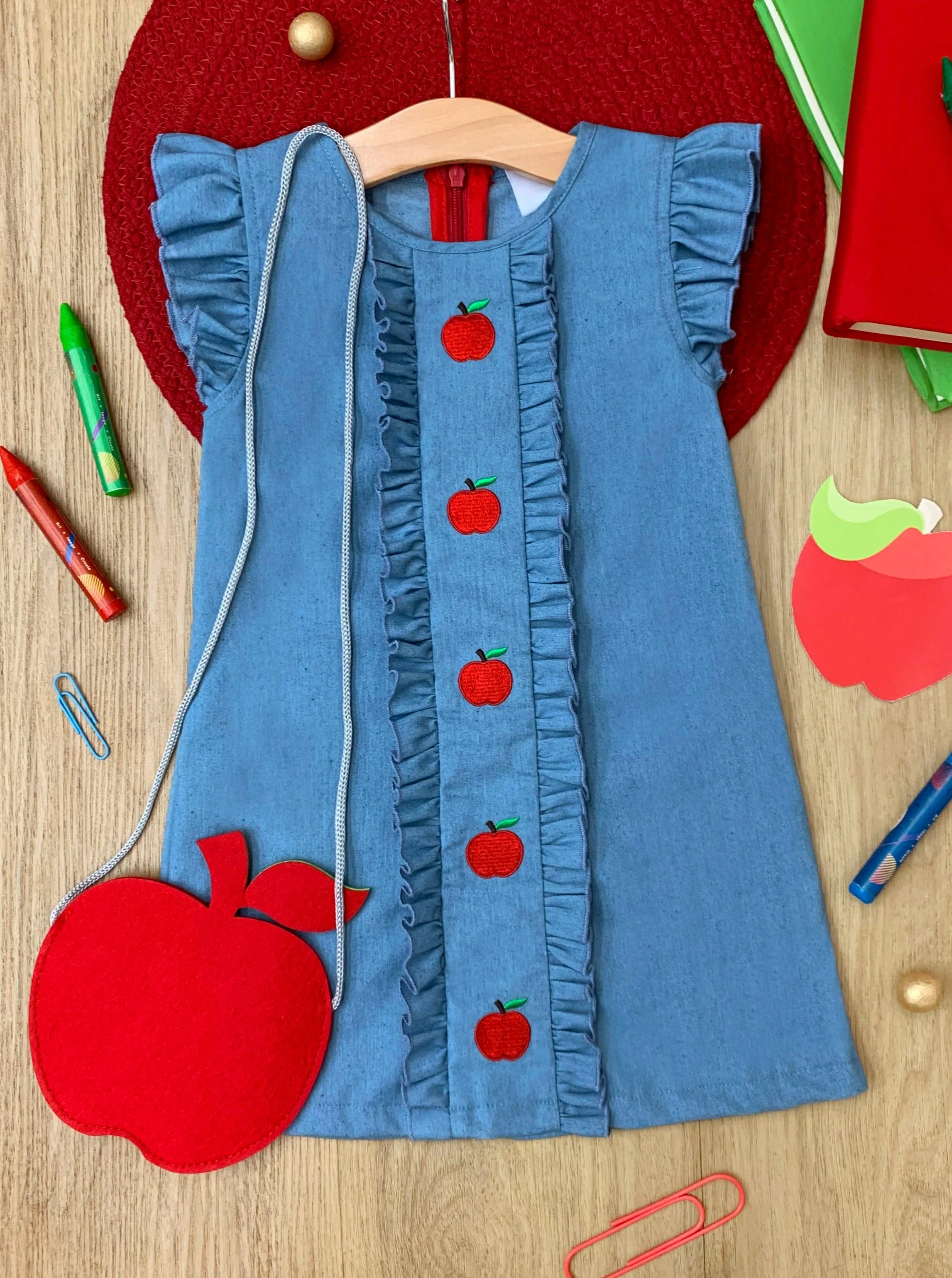 A is For Apple Denim Dress - Image 2