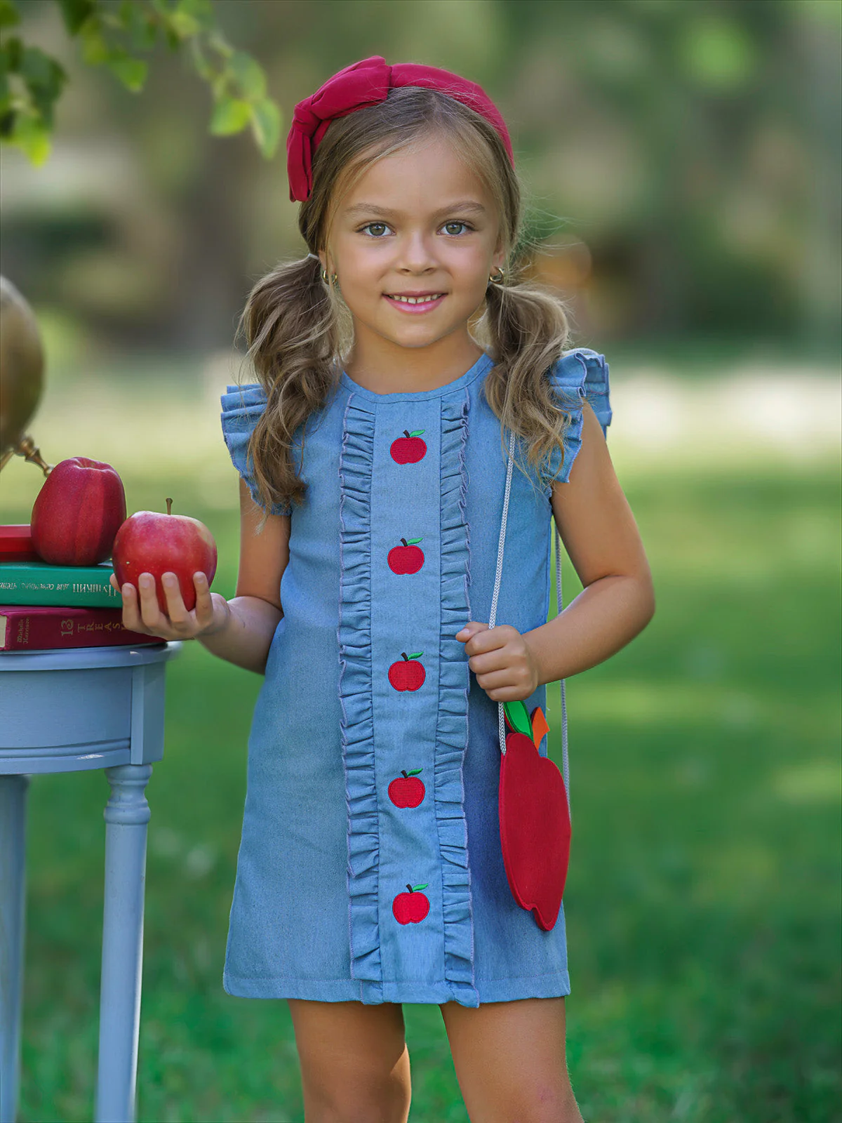 A is For Apple Denim Dress - Image 5