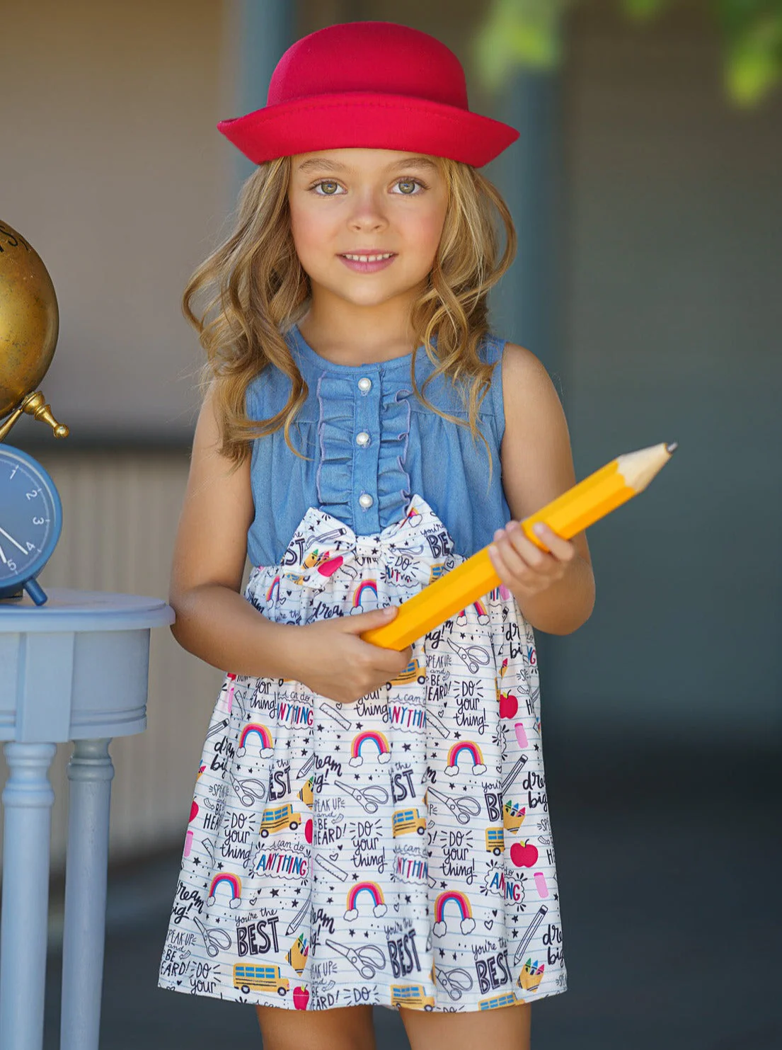 Do Your Thing Doodle Chambray Bodice Dress - Image 2