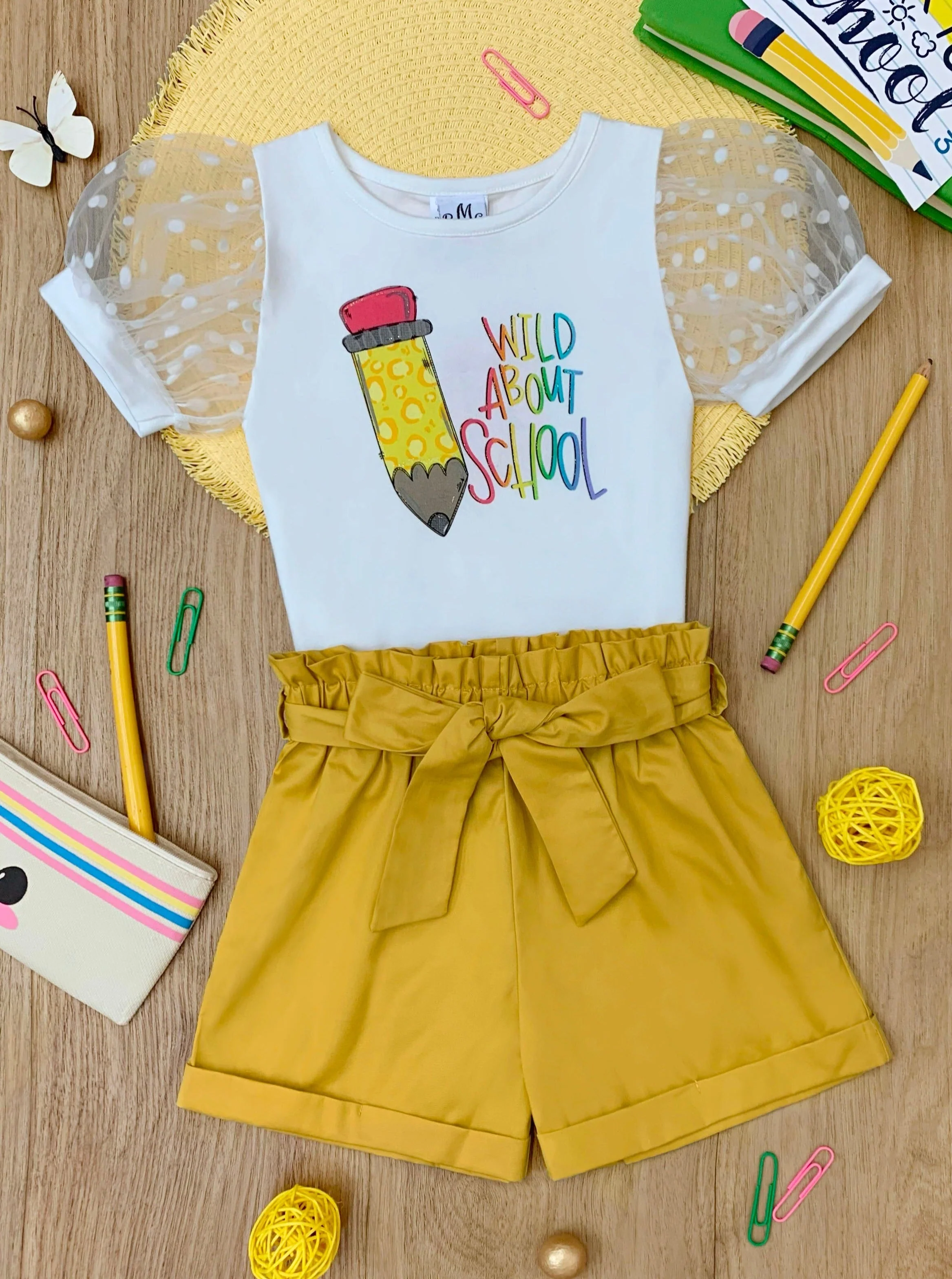 Wild About School Paperbag Short Set - Image 3