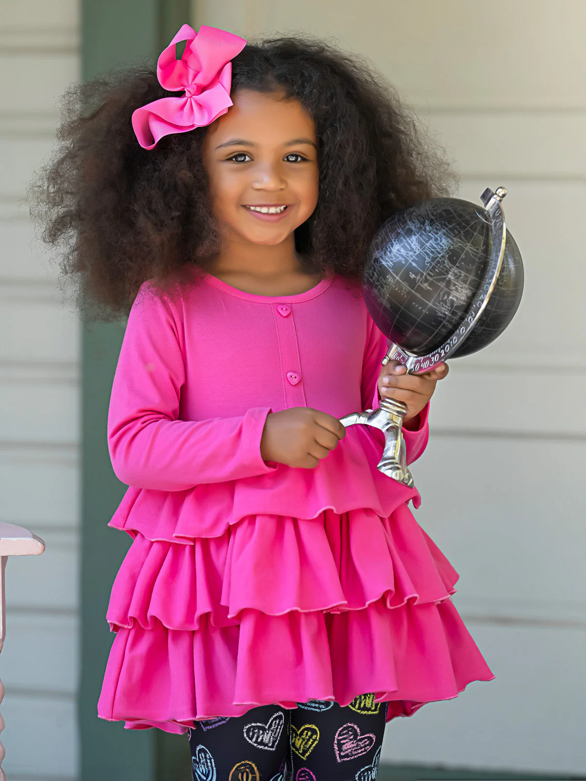 Love To Learn Tiered Tunic and Heart Legging Set - Image 6