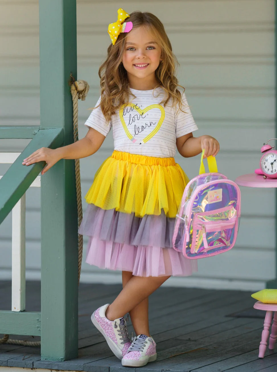 Live, Love, Learn Tutu Skirt Set - Image 2