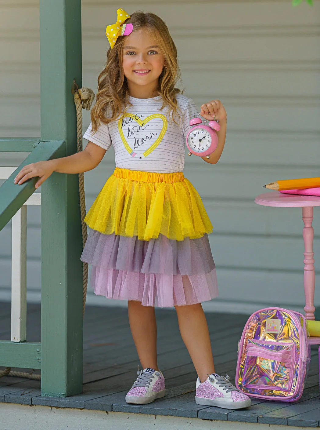 Live, Love, Learn Tutu Skirt Set - Image 5